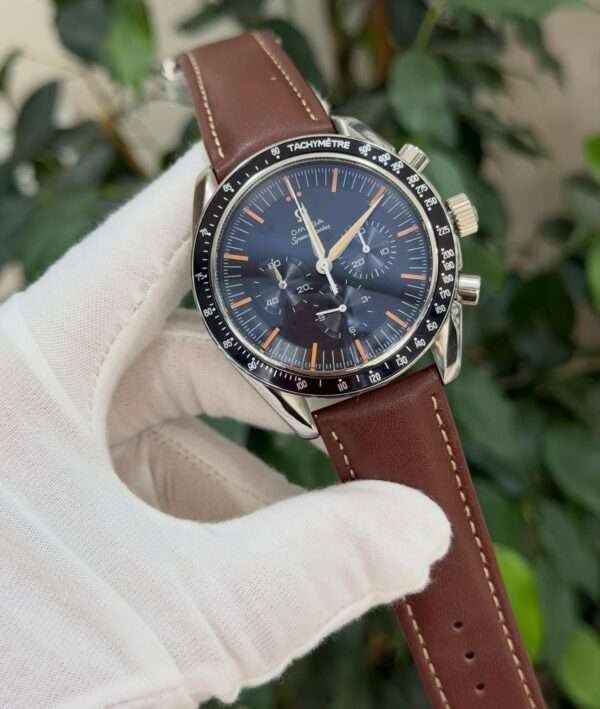 Omega Speedmaster ’57 Style – Blue Dial & Brown Leather Strap