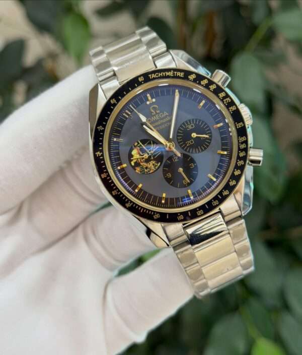 Omega Speedmaster Professional Style – Blue Dial & Steel Bracelet