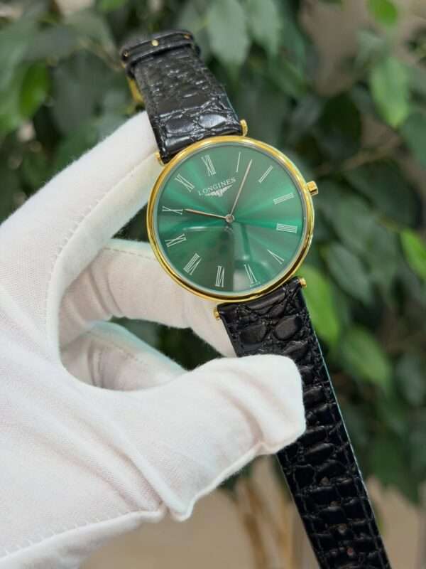Longines La Grande Classique Style – Green Sunray Dial & Black Leather