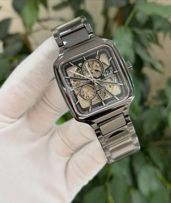 Rado True Square Skeleton Style – Black & Gold