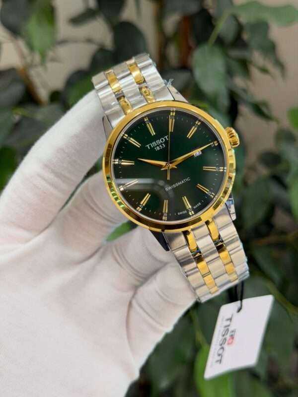 Tissot Gentleman Style – Green Dial & Two-Tone Bracelet