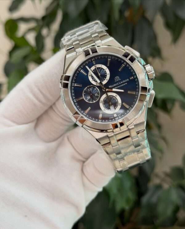 Maurice Lacroix AIKON Chronograph Style – Blue Dial & Stainless Steel Bracelet