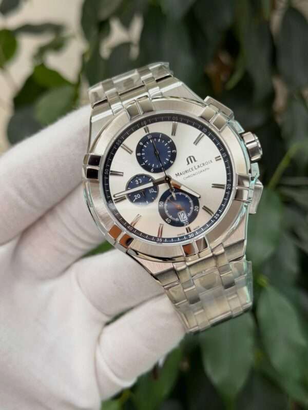 Maurice Lacroix AIKON Chronograph Style – White Dial & Stainless Steel Bracelet