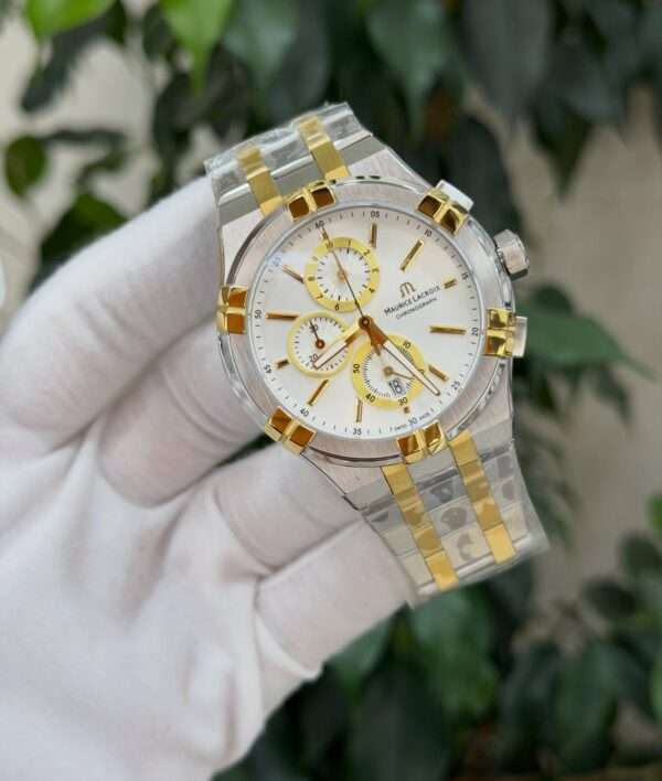 Maurice Lacroix AIKON Quartz Chronograph Duotone Style – White Dial