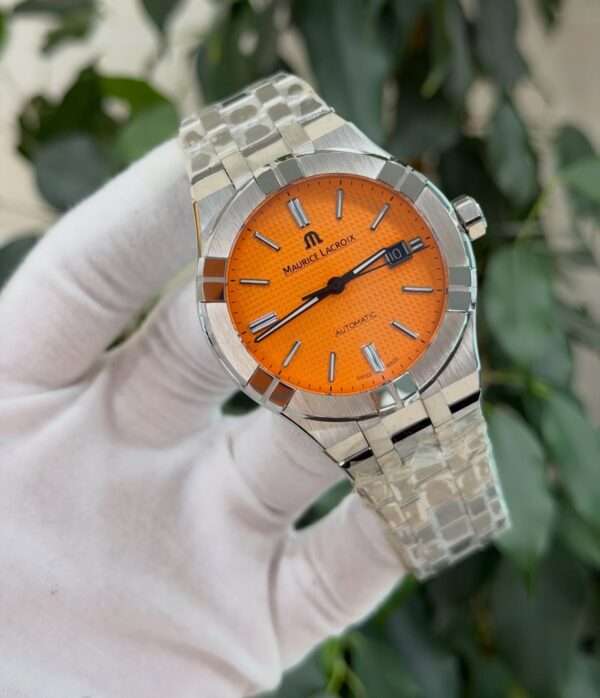 Maurice Lacroix AIKON Automatic 42mm – Orange Dial & Stainless Steel