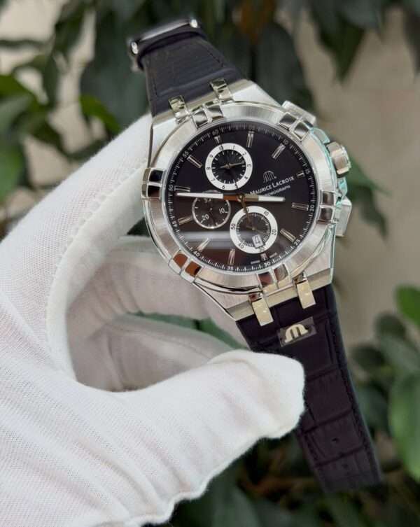 Maurice Lacroix AIKON Chronograph Style – Black Dial & Leather Strap