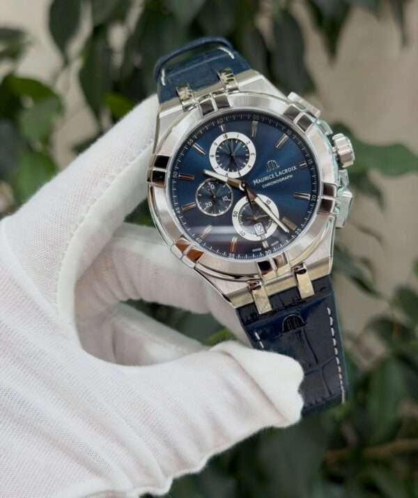 Maurice Lacroix Chronograph Style – Blue Dial & Leather Strap
