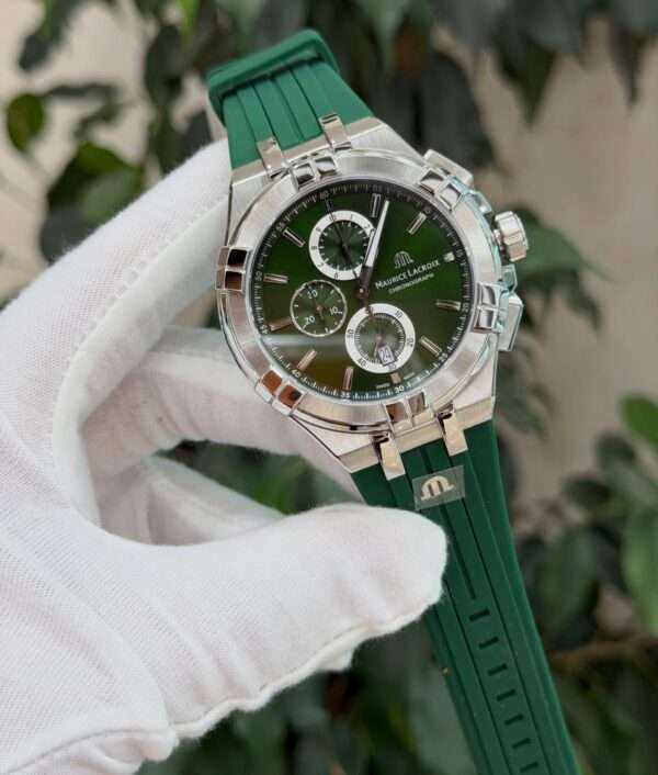 Maurice Lacroix Pontos Chronograph Style – Green Dial & Green Rubber Strap