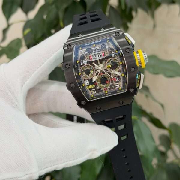 Richard Mille RM 11-03 Style – Black & Yellow Flyback Chronograph