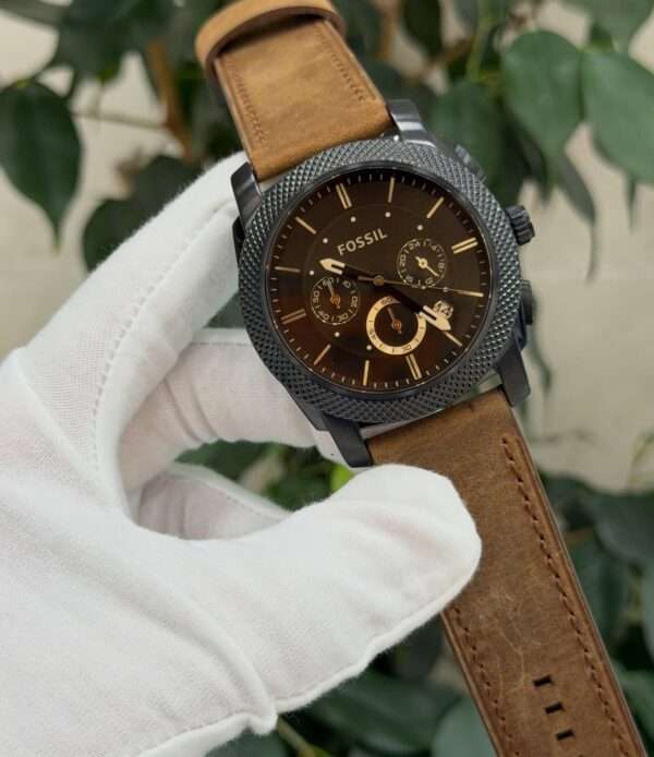 Fossil Chronograph Style – Brown Dial & Brown Leather Strap