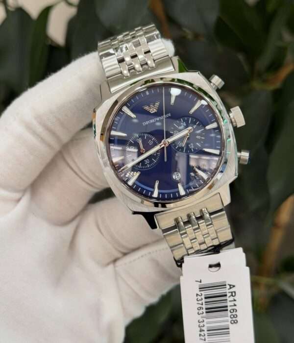 Emporio Armani AR11688 – Blue Chronograph & Stainless Steel