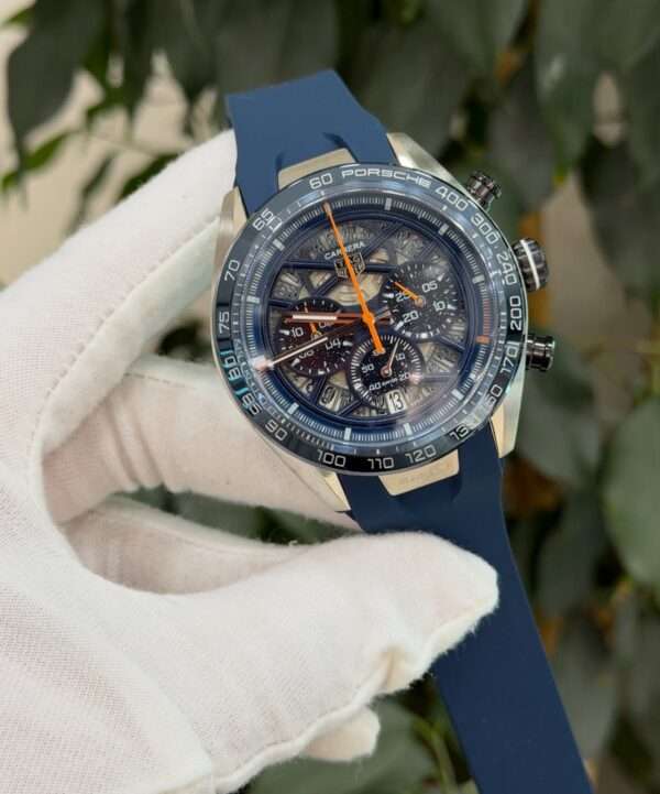 TAG Heuer Carrera Chronograph Porsche Style – Blue Skeleton Dial