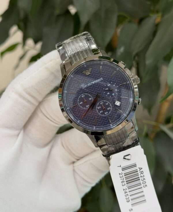 Emporio Armani Renato Chronograph AR2505 – Blue Herringbone Dial