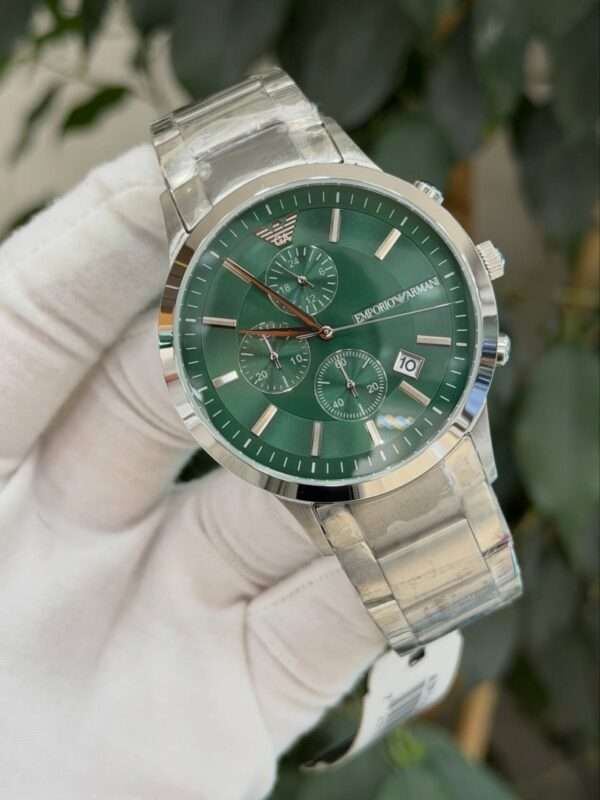 Emporio Armani Chronograph Style – Green Dial & Stainless Steel