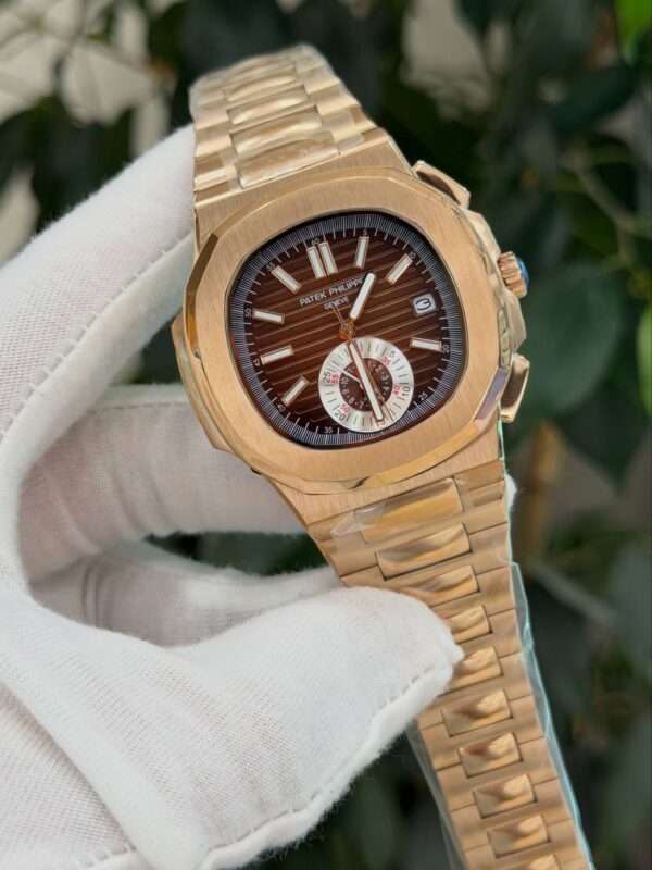 Patek Philippe Nautilus 5980/1R Style – Brown Dial & Rose Gold