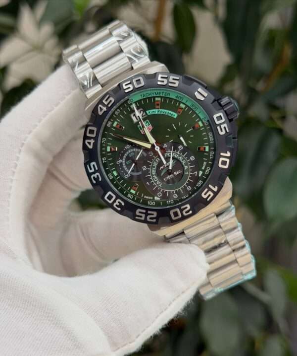 TAG Heuer Formula 1 Kimi Räikkönen Style – Green Dial & Steel Bracelet
