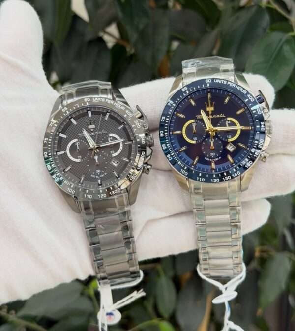 Maserati Sfida Chronograph R8873640001 – Blue Dial & Gunmetal Bracelet