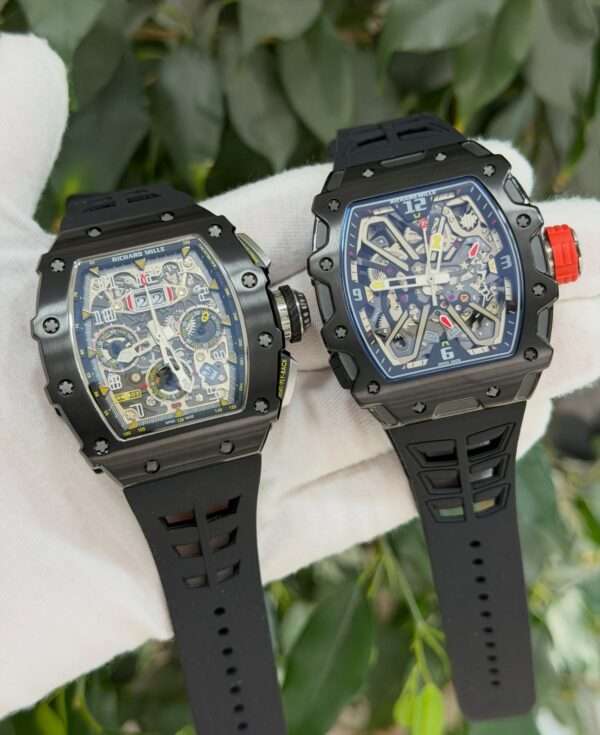 Richard Mille RM 11-03 Style – Black Skeleton & Red Crown