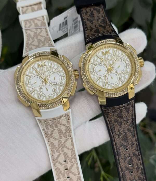 Michael Kors Chronograph Style – Gold-Tone Pavé Dial & Signature Strap