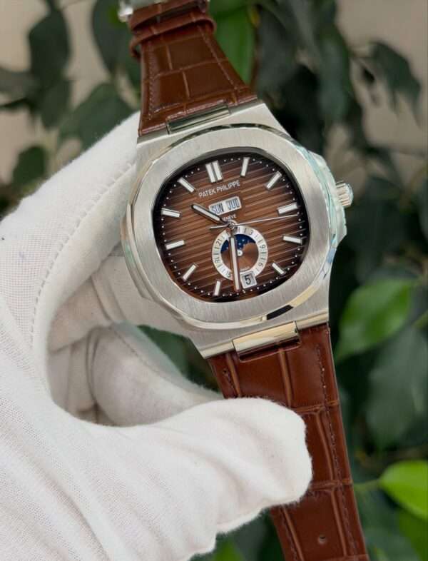 Patek Philippe Nautilus 5726A Style – Brown Dial & Brown Leather Strap