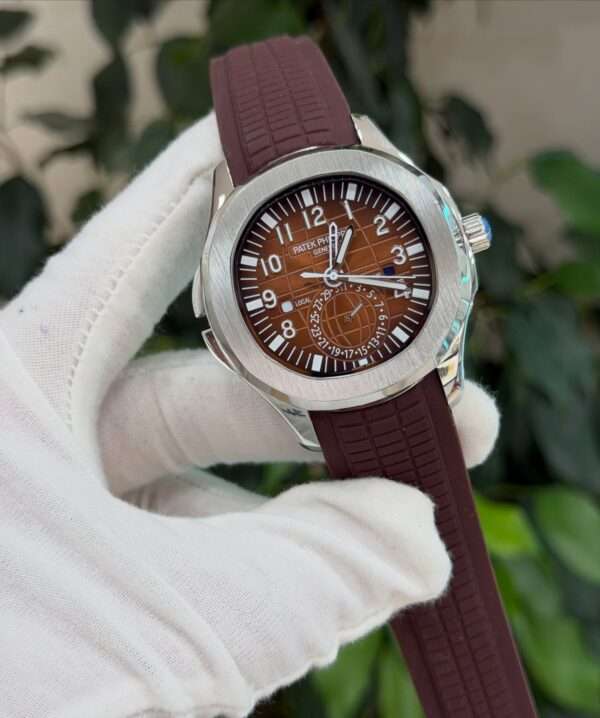 Patek Philippe Aquanaut Travel Time 5164R Style – Brown Dial & Rubber Strap