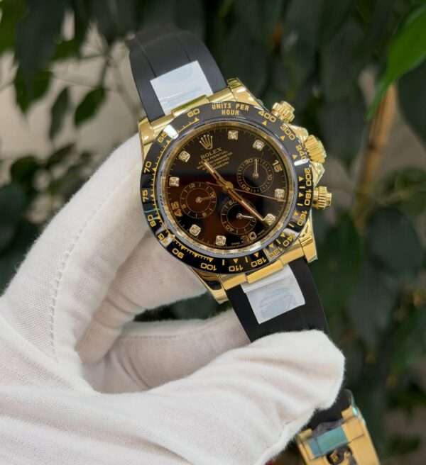 Rolex Daytona Style – Chocolate Brown Dial & Black Oysterflex Strap