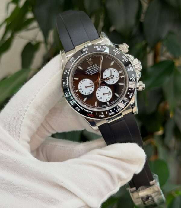 Rolex Daytona Style 116519LN – White Dial & Black Oysterflex Strap