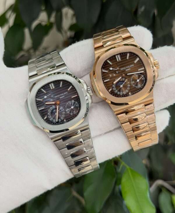 Patek Philippe Nautilus 5712 Style – Stainless Steel & Brown Dial