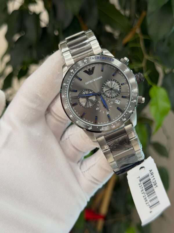 Emporio Armani Chronograph Style – Grey Dial & Stainless Steel Bracelet
